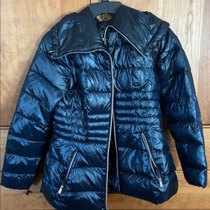 Karl Lagerfeld navy blue puffer jacket coat S